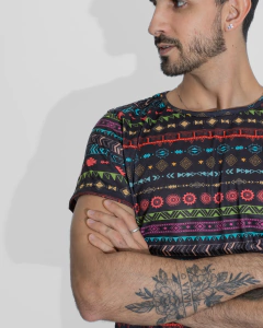 Maya mosaic T-Shirt - comprar online