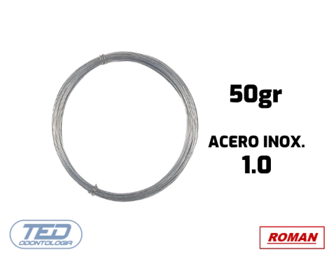 Alambre de Acero Inox. 1.0 x 50gr Roman