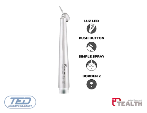 Turbina LED Angulada 45° Push Button Simple Spray 2300PL-45 (45SPL-H-B2) Tealth