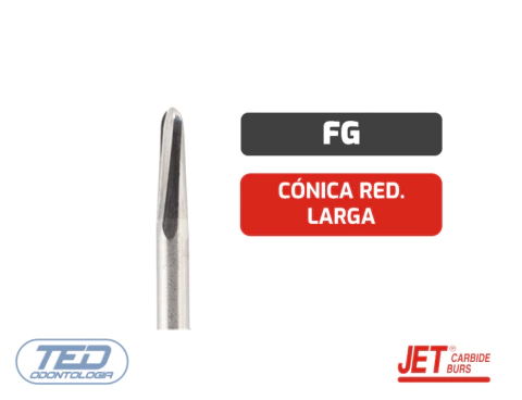 Fresa p/turbina Cónica Redondeada Larga FG JET