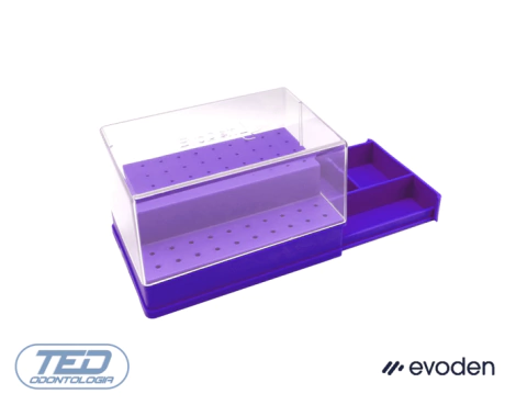 Fresero Plástico c/cajón organizador y 60 slots FG-CA-PM Lila (C008018) Evoden