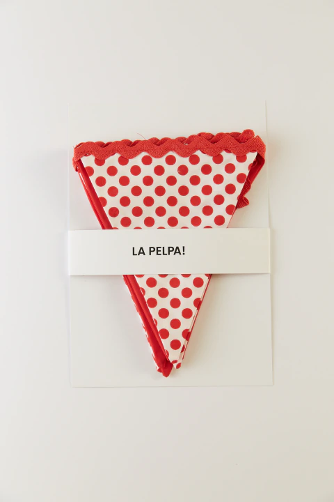 BANDERIN DE TELA ROJO