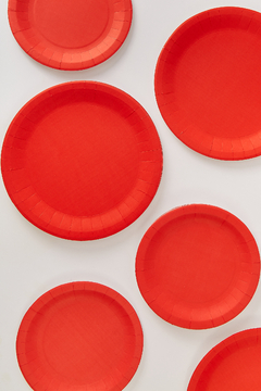 PLATOS ROJOS X8 - comprar online