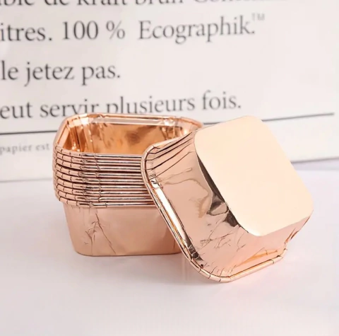 PIROTIN RIGIDO CUADRADO ROSEGOLD x10