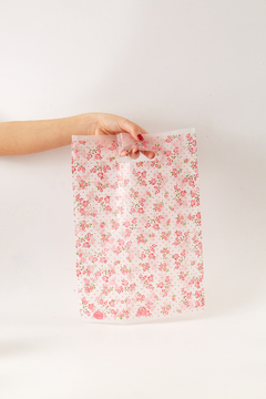 BOLSAS PLASTICAS FLORCITAS ROSAS x25u en internet
