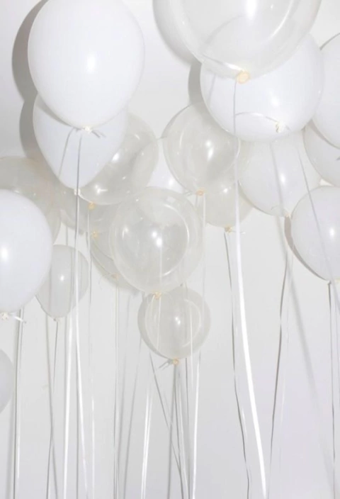 Globos blanco opaco x10u
