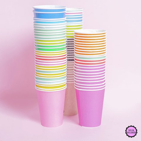 VASOS POLIPAPEL LISOS X10U