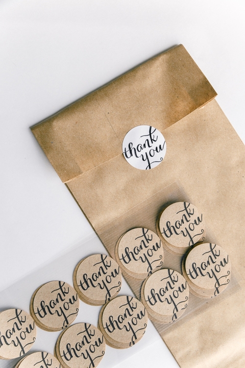 sticker thank you Kraft x50