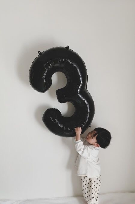 GLOBOS NUMEROS NEGROS 60cm