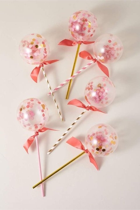 Mini globos topper X3
