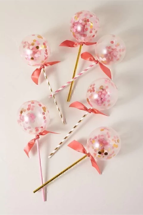 Mini globos topper X3