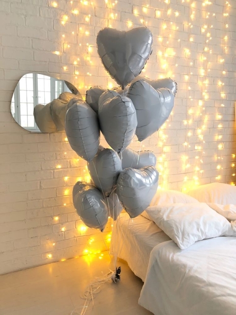 globos corazon blanco
