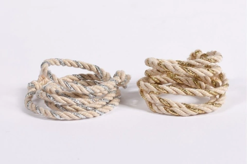 CORDON RUSTIC SHINY PLATA x5 mts