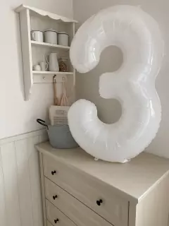 GLOBOS NUMERO BLANCO 80cm en internet