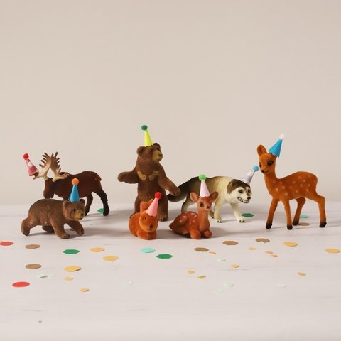 Animalitos de felpa con bonete
