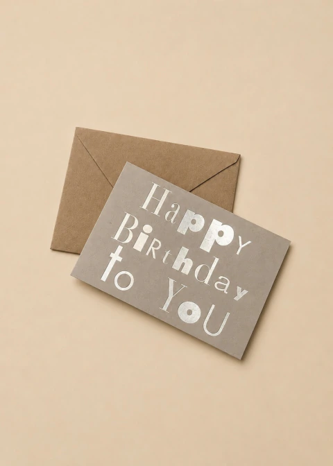 TARJETA TO YOU SILVER CON SOBRE