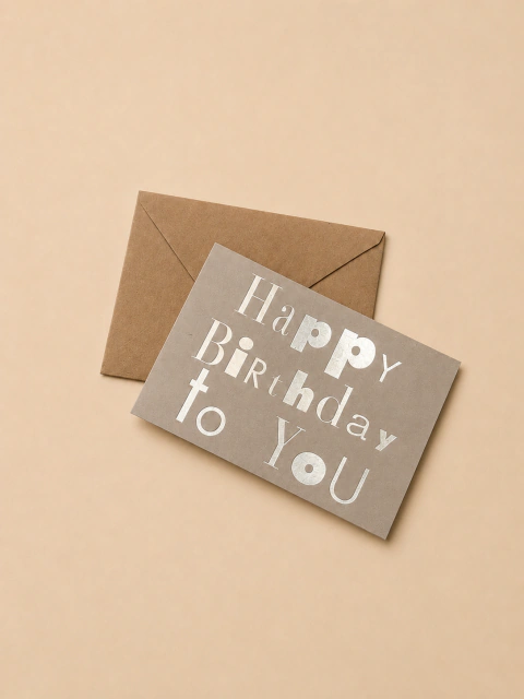 TARJETA TO YOU SILVER CON SOBRE