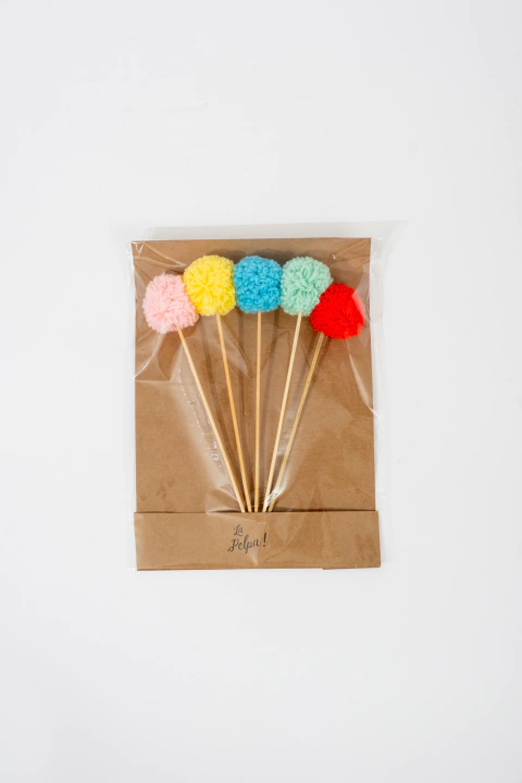 topper pompones color