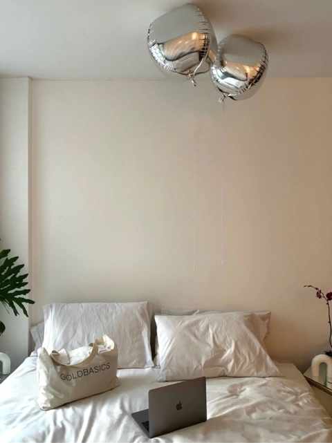 globo redondo metalizado 3d