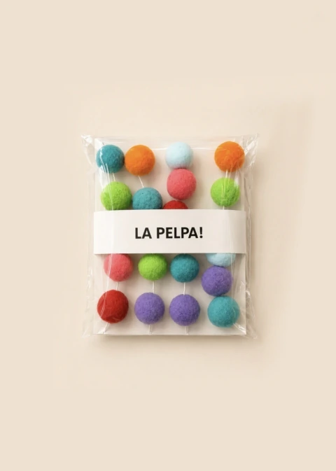 GUIRNALDA POMPONES COLORES