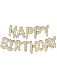 GLOBOS HAPPY BDAY SATIN CREAM