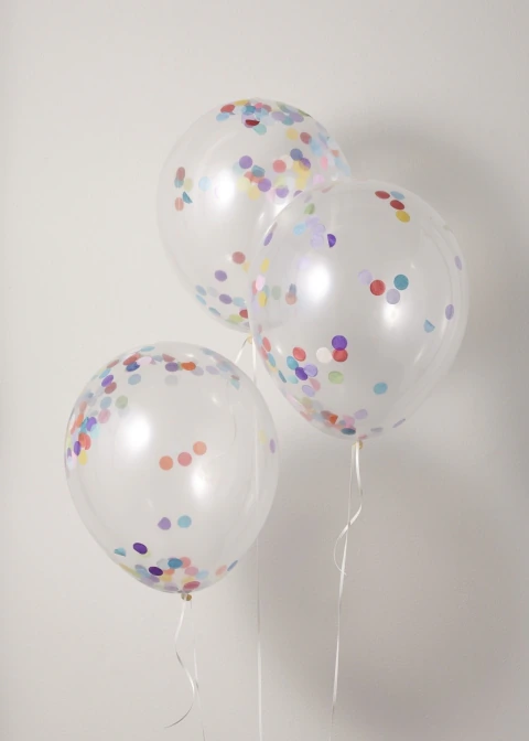 GLOBOS CONFETTI x5