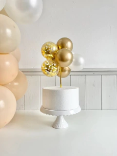 TOPPER GLOBOS SET ORO - comprar online