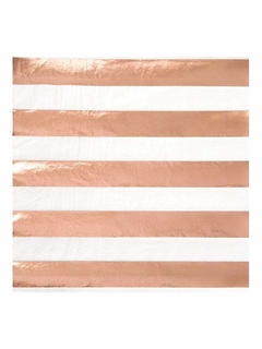 SERVILLETA RAYAS ROSEGOLD X20 - comprar online