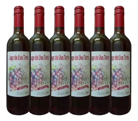 Pack x6: Jugo de uva Correa Grieco 750ml - Vino sin alcohol