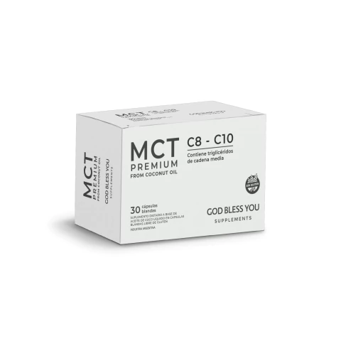 Mct Premium Aceite De Coco X30 Cápsulas God Bless You - comprar online