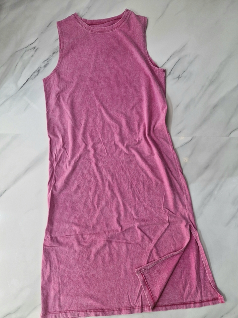 Vestido largo fucsia