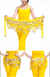 LENÇO DE CINTURA AMARELO COM PRATA