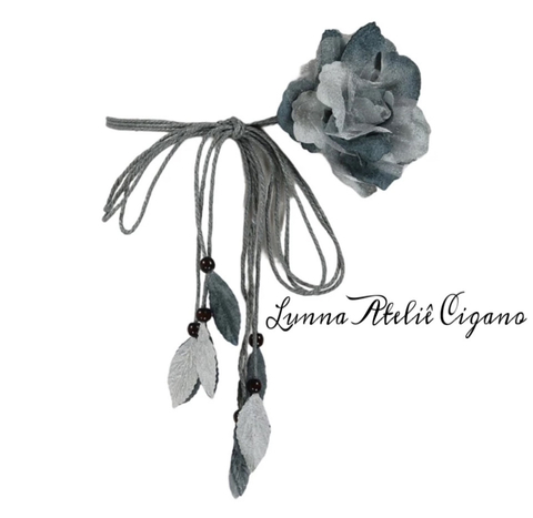 CINTO DE FLOR CINZA