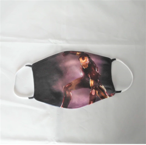 Barbijo/Tapa Boca de tela Iron Man entero