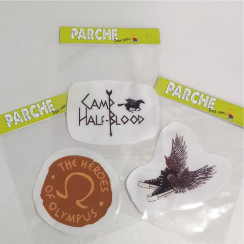 Parche de tela 10cm (Set x3) - Percy Jackson