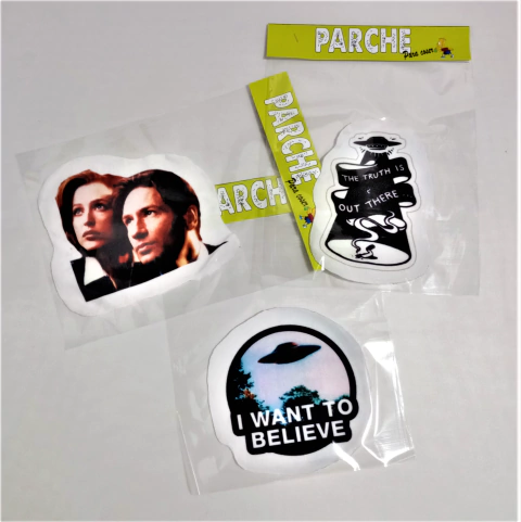 Parche de tela 10cm (Set x3) - X-Files
