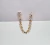 Aros doble drops and squares (Dorado)