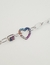 Pulsera eslabón heart rainbow (plateado) - buy online