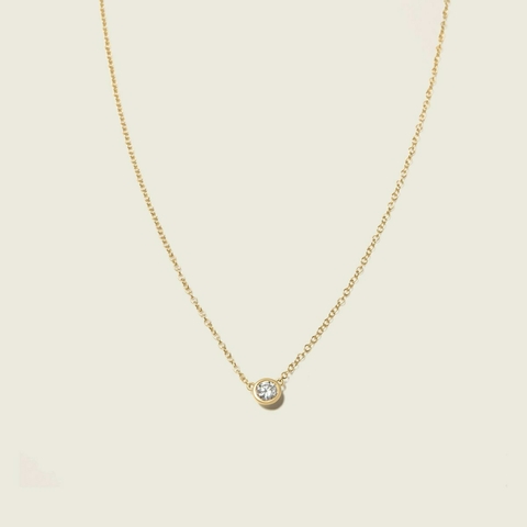 Collar solitario new Susan (Dorado)