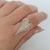 Anillo B126 Long heart pave