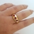 Anillo B33 tres corazones fucsia