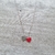 Collar Double Heart rojo