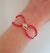 Pulsera trinity cz tricolor hilo rojo