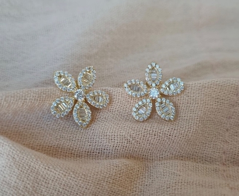 Aros Flower shine (dorado)