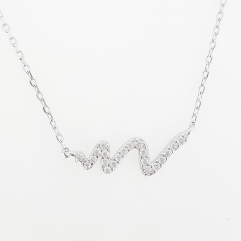 Collar Garabato cz (plateado) - comprar online