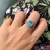 Anillo oval Blue