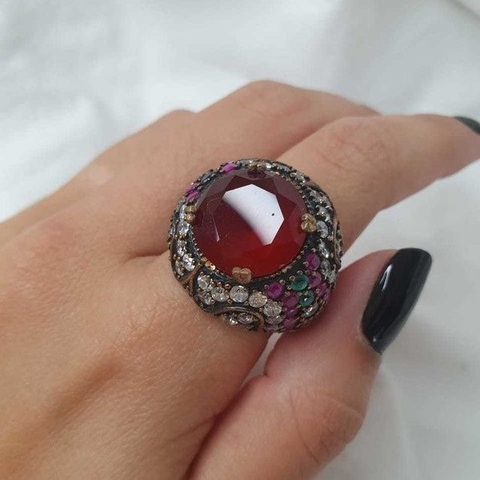 Anillo Stockport Rubí