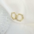Argollitas hexágono pave (dorado) - Furman Jewels