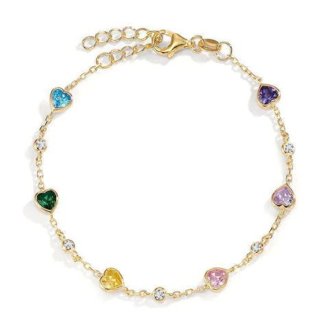 Pulsera rainbow hearts - comprar online