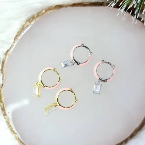 Argollitas pink Barbie